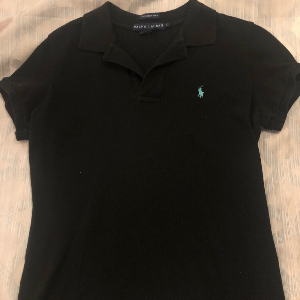 Black skinny polo